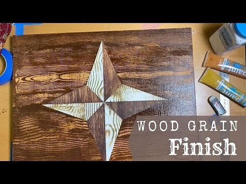 How to paint realistic wood grain finish with acrylic paint