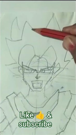 Goku face drawing | goku | goku ultra instinct #gokudrawing