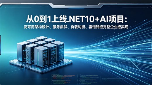 从 0 到 1 上线.NET10 AI 项目：高可用架构设计、服务集群、负载均衡、容错降级完整企业级实现