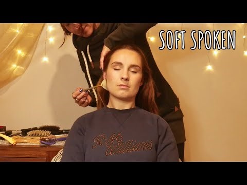 ✨ Soft spoken ASMR | Long Hair Play, Gentle Brushing, Face Brushing & Essential Oil Relaxation