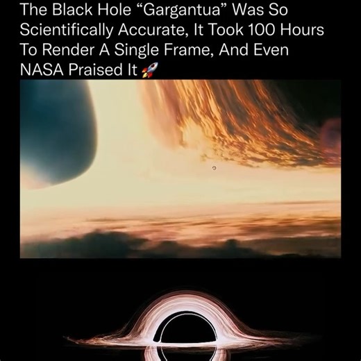 ALPHA on Instagram: "It’s the most realistic black hole ever created on film, and it was built using real physics. 🤯 When Christopher Nolan’s Interstellar team set out to visualize a black hole, they didn’t rely on imagination, they turned to astrophysicist Kip Thorne, whose equations guided every pixel of light. Working with Double Negative, the VFX studio ran custom physics simulations to model how gravity bends light around a black hole. The process was so complex that a single frame took ne