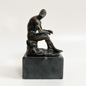 Bronze Boxer at Rest Statue, Boxer Sculpture, Boxer at Rest Figure, Roman Art Figure, Ancient Greek Statue, Sitting Boxer, Famous Statue - Etsy