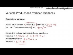ACCA F5, F2 - Variances Part 6 - Variable Production Overhead Variances