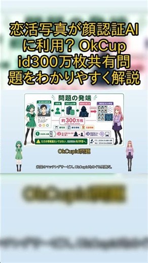 恋活写真が顔認証AIに利用？ OkCupid300万枚共有問題をわかりやすく解説 #Shorts