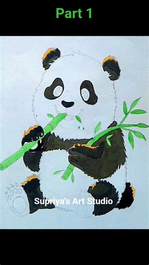 Cute Panda Drawing | Panda Drawing | #art #drawing #shorts #painting