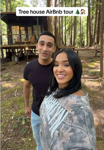 I wasn’t expecting that😂 #fyp #viral #airbnb #treehouse | tree house