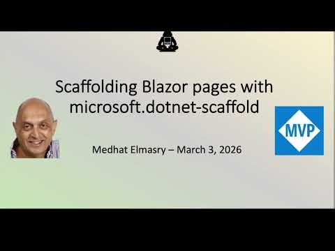 Scaffolding Blazor pages with microsoft.dotnet-scaffold