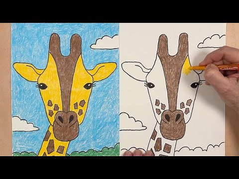 How to Draw a Giraffe Head