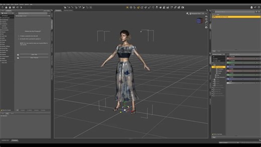Daz 3D Tutorial- Use 'dForce' to make hair and clothing more natural