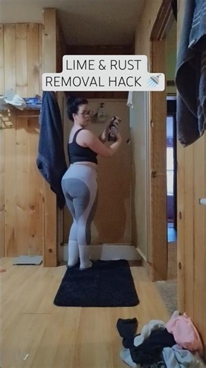 Lime & Rust Removal Shower Hack #shorts #sahm #cleaninghacks