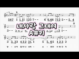 내사랑그대여 김용임 A#키 하모니카 악보 영상