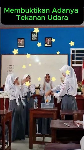 Percobaan Sederhana Membuktikan Tekanan Udara #praktikumfisika #videoshort #fluidastatis