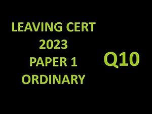 Q10 Maths 2023 Paper 1 Ordinary Level Leaving Cert