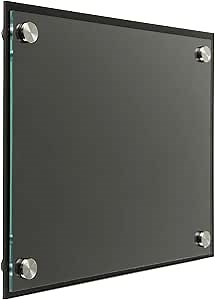Marketing Holders Wall Sign Holder 8.5" x 11" Office Door Name Plate Display with Standoffs Black Backing for Name Plates in Hotel Lobbies Conference Rooms Medical Offices