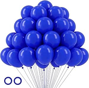 105pcs Royal Blue Balloons 12inch Party Balloons for Birthday Graduation Baby Shower Anniversary Nautical Party Decorations