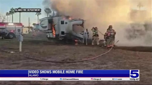 Mobile home declared a total loss following Alamo fire