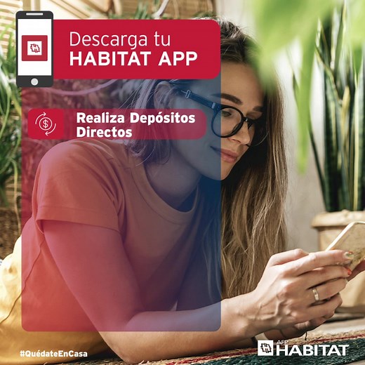 Descarga tu Habitat App y comienza a usar las herramientas que te ayudarán a mantenerte informado y tener un mayor control de tus ahorros. Conoce todos sus servicios en el siguiente enlace: http://bit.ly/AFPHabitatApp | AFP Habitat