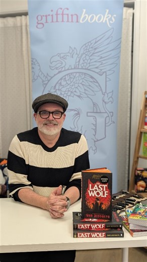 Griffin Books on Instagram: "We laughed, we cheered, we howled, we listened, we sang, we drew (of course) and a couple of grown-ups might have even shed a tear or two (good tears, I promise)! Rob Biddulph really can do it all, though FYI don't ask him to put up a shelf. We really have had the best day with @rbiddulph celebrating the release of his new middle-grade book 'The Last Wolf'. Thank you @macmillankidsuk for helping to make today possible, @books.wales for the grant support, Paget Rooms 