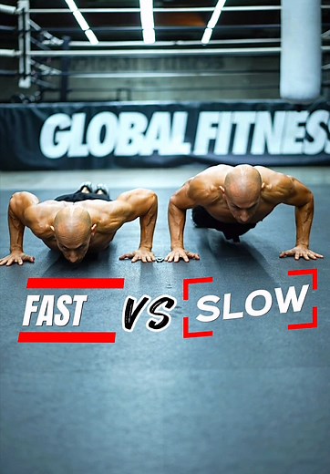 FAST VS SLOW 🔥 Which REP speed do you prefer? ⠀ Building strength and Muscle is not only about REPS but also how long you can hold your muscles under tension. ⠀ Fast pushups will help you to gain endurance, and explosiveness. Slow pushups will help you to gain muscle mass and strength. ⠀ Whether you do slow push ups or fast push ups truly depend on your workout and what your goals are. The speed of how many push ups you do affects what part of your body you’re trying to build, or works out othe