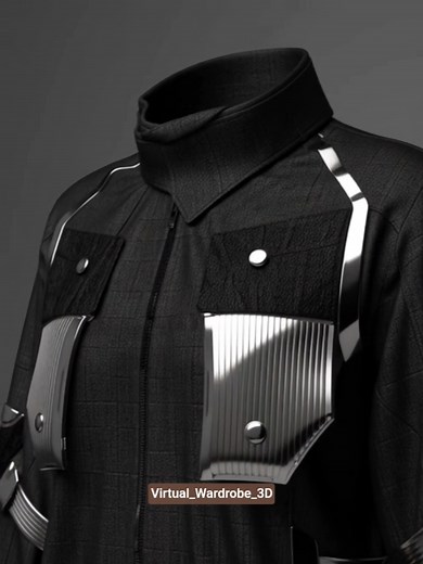 Jacket In @CLO3D #3d #fashion #3dsoftware #clo3d #jacket #3dfashion #simulation #3danimation #4d