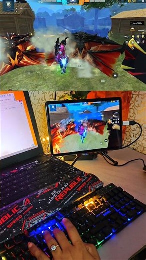 Pc❌mini mobile setup✅Free Fire Gaming Keyboard⌨️🖱📱Mix Pro Geek Gamer #freefire #mixpro #geekgame