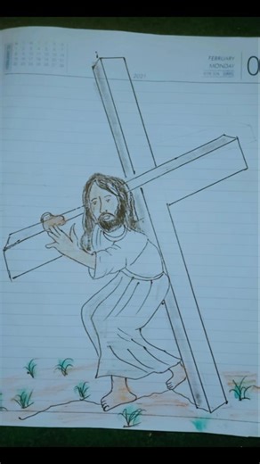 yishu ( jesus) drawing easy tutorial ✝️✝️ #shorts #art #jesus #jesuschrist