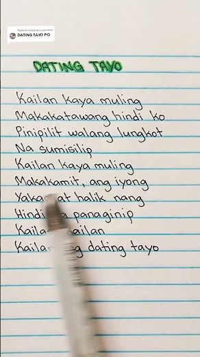 TJ Monterde Dating Tayo Lyric Video