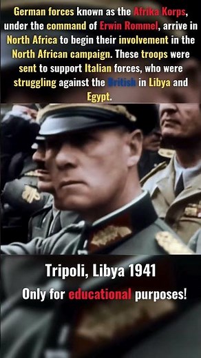 Rommel’s Afrika Korps Arrives in North Africa #history #ww2 #germany #africa #erwinrommel