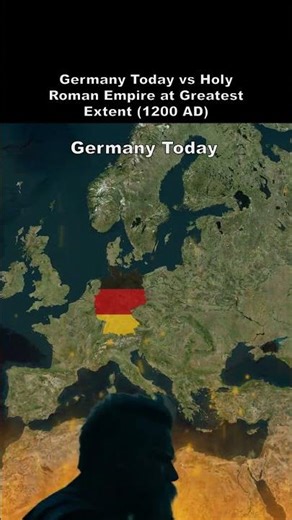 Germany Today vs Holy Roman Empire at Greatest Extent 1200 AD 1