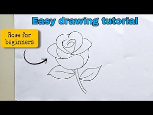 How to Draw a Rose for Beginners - Easy Step-by-Step Tutorial