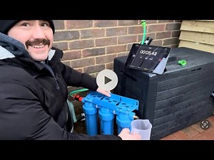 Setting flow rate & bleeding three stage dechlorinator filter for koi pond or fish tank