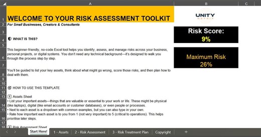Excel Risk Assessment Template: Risk Register & Management Tool (digital Download - Etsy