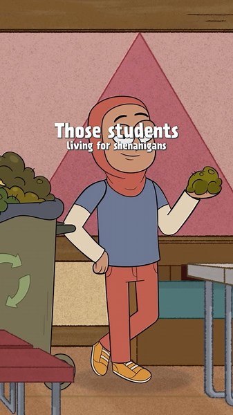 The best part of the day 🍅 #GoatGirl #animation #schoollife
