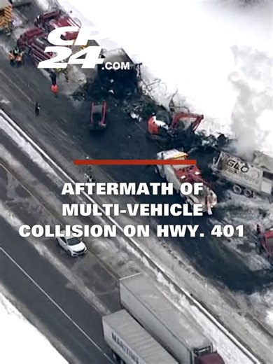 50 Vehicle Collision on Highway 401 in Quinte West