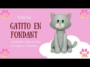 Cómo Hacer un Gato en Fondant, Fácil y Rápido// Easy Fondant Cat Caketopper