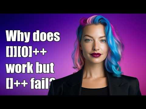 Why does [[]][0]++ work but []++ throws run-time exception?