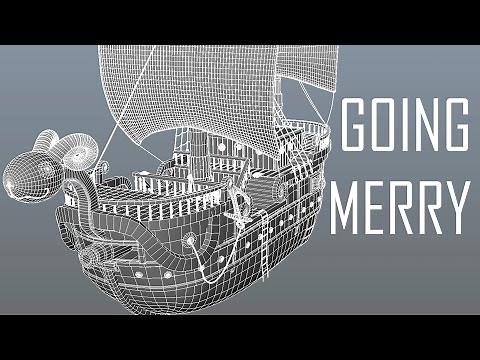 One Piece Going Merry ~ 3D Modeling Timelapse