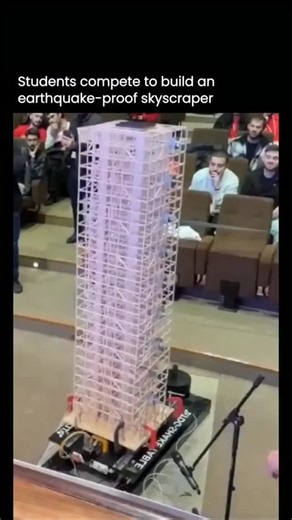 NextMind Media on Instagram: "Future civil engineers in Turkey are putting their designs to the ultimate test! Engineering students built earthquake-resistant towers and subjected them to intense seismic forces on a real-life shake table. This rigorous competition challenges them to design structures tough enough to survive massive earthquakes. Every detailed model is pushed to its absolute limit, swaying violently but needing to stay completely intact under simulated real-world shaking. This ev