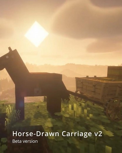 New Horse Carriage Feature for Minecraft 🐎 #minecraft #minecraftbuilding #minecraftmods #potsandmore