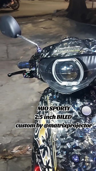 mio sporty supervision biled 2.5inch flat cut off fullwave dc (anti tekor aki ) #matrixprojector #miosporty #biledmiosporty #mioproper #miosmile #miobiled
