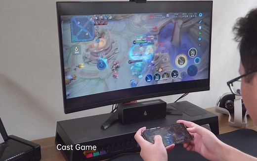 安卓手机无线投影投屏到Windows 10电脑（PCDock多功能显示器支架WiFi模块辅助支持）