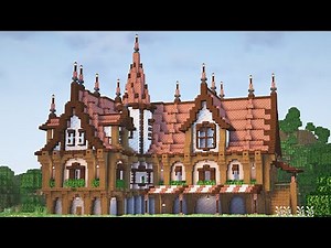 【マインクラフト】レンガ屋根のファンタジーハウスの作り方【マイクラ建築】