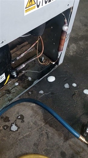 1/4 compressor fitting....problem capillary choke....#refriger #tech #airconditioner