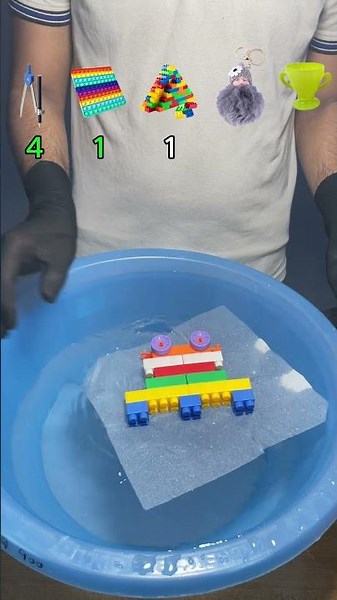 Will It Float or Sink? 🤯 Tissue Water Experiment #Shorts #Satisfying #Experiment