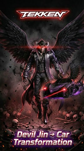 What If Devil Jin Transformed Into a Demon Car? | Tekken Transformation | Game Riders #tekken