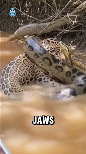 Anaconda Coils Around Jaguar in Shocking Predator Battle #animals #extreme #wildlife
