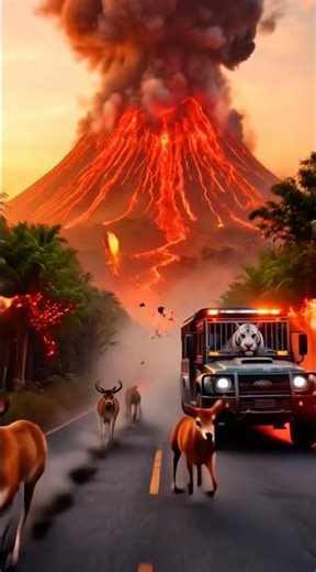 Volcano Escape: The Final Evacuation Run 🌋#fypシ #hunterxhunter