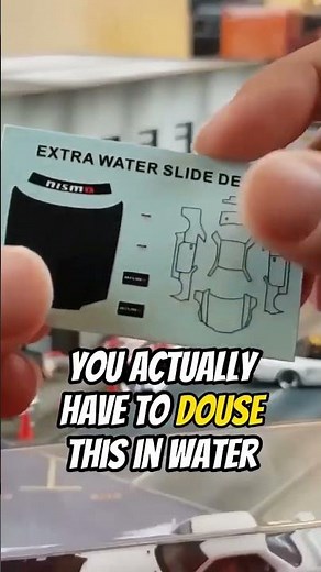 How to install water slide decals on your model cars! #shorts #diecast #waterslidedecal