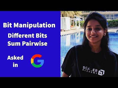 Google Coding Interview Question - Bit Manipulation - Different Bits sum pairwise