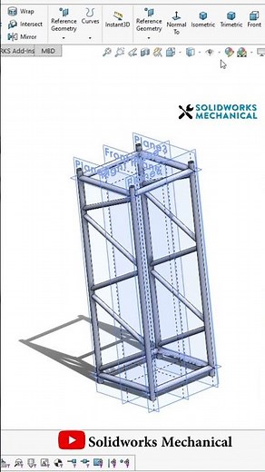 Light Truss Design #shorts |Industrial design ||SolidWorks||Mechanical| #Trend